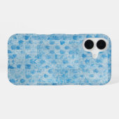 Blue Forest - Ethereal Leaf Pattern Phone Case iPhone 16ケース (裏面横)