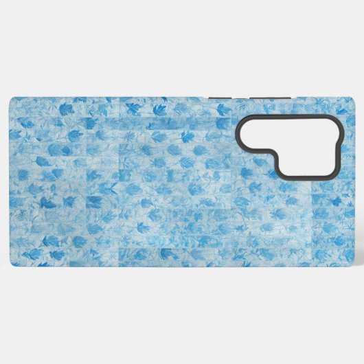 Blue Forest - Ethereal Leaf Pattern Phone Case Samsung Galaxyケース (裏面横)