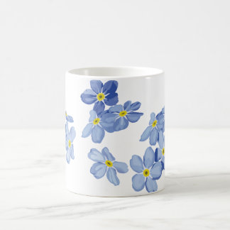 Blue Forget-Me-Not Floral Ceramic Mug コーヒーマグカップ