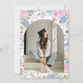 Blue Forget Me Not Graduation Party Invite 招待状 (裏面)