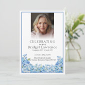 Blue Forget-me-not Pretty Memorial Service Funeral プログラム (スタンド正面)