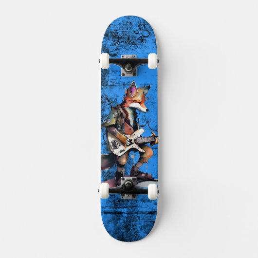 Blue Fox Guitar Skateboard スケートボード (正面)