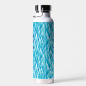 Blue Fractal Forest Can Cooler ウォーターボトル (右面)