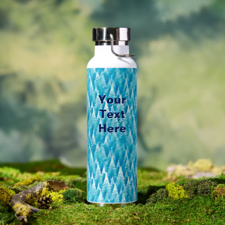 Blue Fractal Forest Can Cooler ウォーターボトル