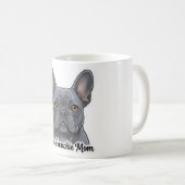 Blue French Bulldog Portrait Cute Frenchie Design コーヒーマグカップ (正面右)