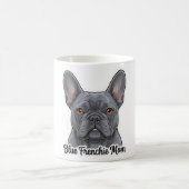 Blue French Bulldog Portrait Cute Frenchie Design コーヒーマグカップ (中央)