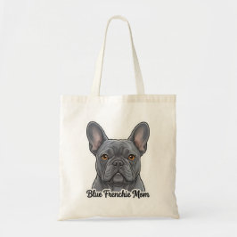 Blue French Bulldog Portrait Cute Frenchie Design トートバッグ