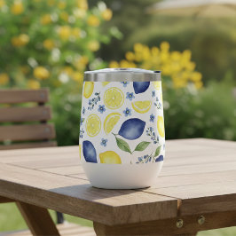 Blue French Country Lemon Pattern