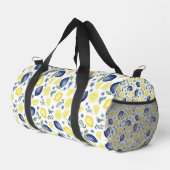 Blue French Country Lemon Pattern  ダッフルバッグ (右コーナー)