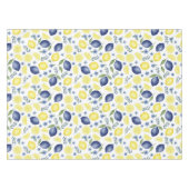 Blue French Country Lemon Pattern テーブルクロス (正面(横))