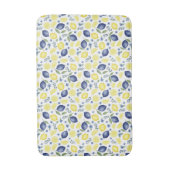 Blue French Country Lemon Pattern バスマット (正面縦)