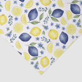 Blue French Country Lemon Pattern 薄葉紙 (詳細)