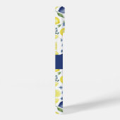 Blue French Country Lemon Pattern Name Case-Mate iPhoneケース (裏面 / 右)