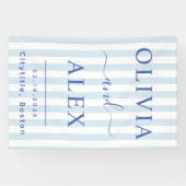 Blue French Personalized Wedding 横断幕 (横)