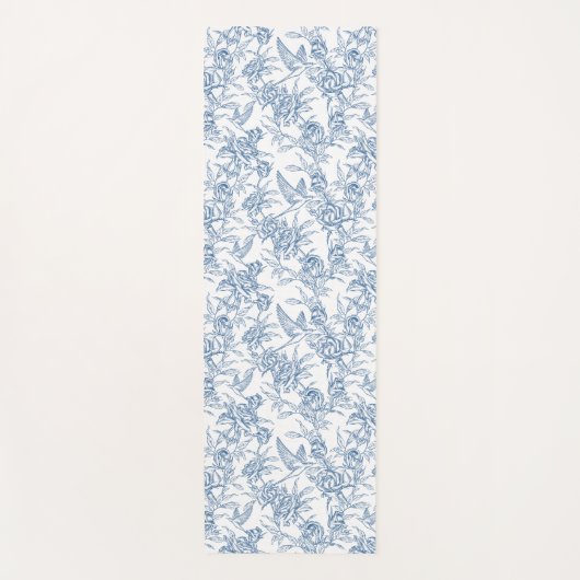 Blue French Toile ヨガマット (正面)