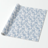 Blue French Toile ラッピングペーパー (アンロールド)