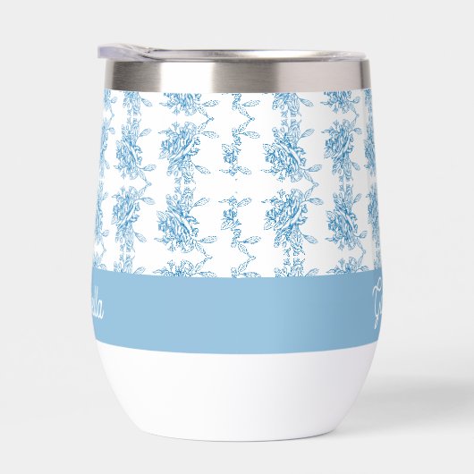 Blue French Toile Floral Pattern Name (右面)