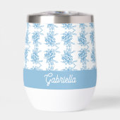 Blue French Toile Floral Pattern Name (正面)