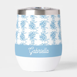 Blue French Toile Floral Pattern Name