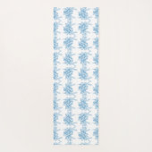 Blue French Toile Floral Pattern Name ヨガマット (裏面)