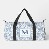 Blue French Toile Monogram ダッフルバッグ (正面)