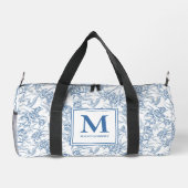 Blue French Toile Monogram ダッフルバッグ (裏面)