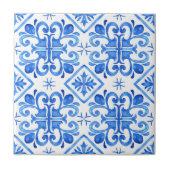 Blue French Toile Pattern タイル (正面)