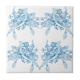 Blue French Toile Pattern タイル