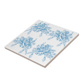Blue French Toile Pattern タイル (側面)