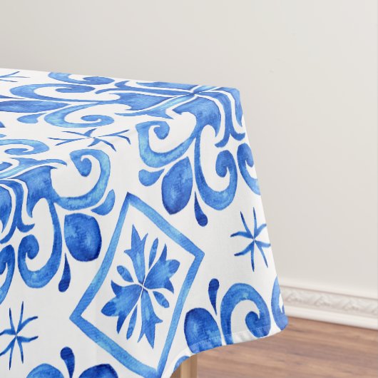 Blue French Toile Pattern テーブルクロス (インサイチュ)