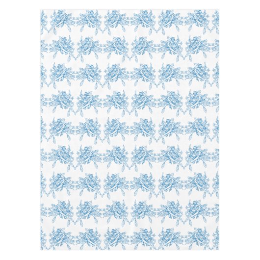 Blue French Toile Pattern テーブルクロス (正面)