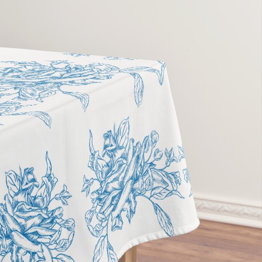 Blue French Toile Pattern テーブルクロス (インサイチュ)