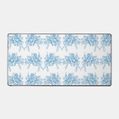 Blue French Toile Pattern デスクマット (正面)