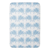 Blue French Toile Pattern バスマット (正面縦)