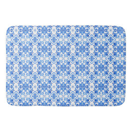 Blue French Toile Pattern バスマット
