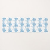 Blue French Toile Pattern ヨガマット (裏面(横))