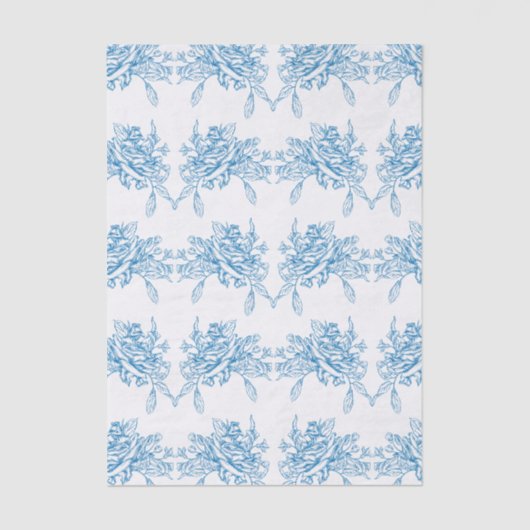 Blue French Toile Pattern 薄葉紙 (正面)