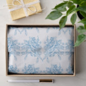 Blue French Toile Pattern 薄葉紙 (ギフト)