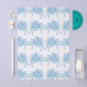 Blue French Toile Pattern 薄葉紙 (クラフト)