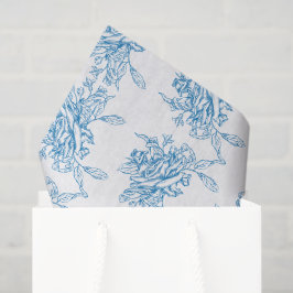 Blue French Toile Pattern 薄葉紙