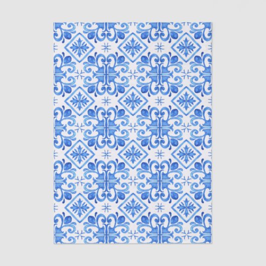 Blue French Toile Pattern 薄葉紙 (正面)