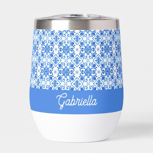 Blue French Toile Pattern Name (正面)