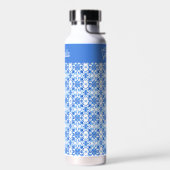 Blue French Toile Pattern Name ウォーターボトル (左面)