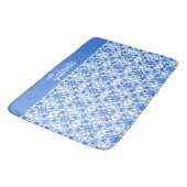 Blue French Toile Pattern Name バスマット (アングル)