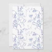 Blue French Victorian Vintage  セーブザデート (裏面)