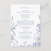 Blue French Victorian Vintage Enclosure Card エンクロージャーカード (正面)