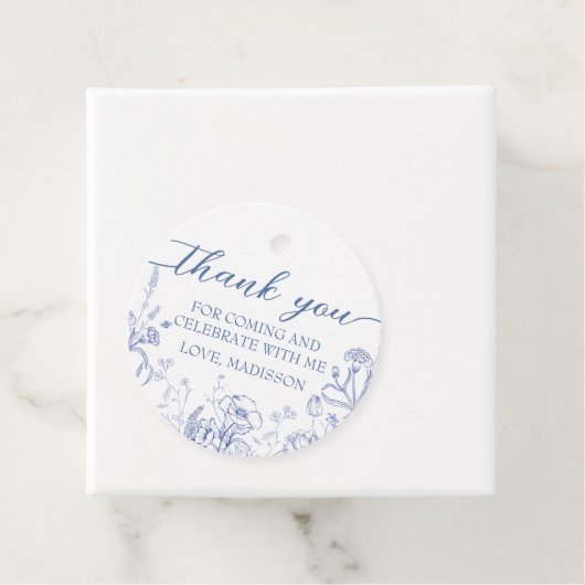 Blue French Vintage Victorian  フェイバータグ (インサイチュ)