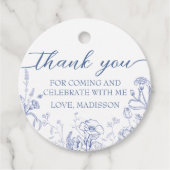 Blue French Vintage Victorian  フェイバータグ (正面)