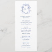 Blue French Vintage Victorian Menu メニュー (正面)