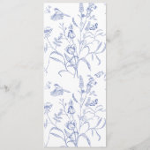 Blue French Vintage Victorian Menu メニュー (裏面)